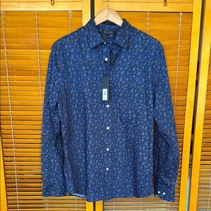 Banana Republic Blue Floral Men's Shirt